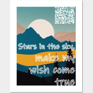 Stars in the sky, make my wish come true Before the night has passed me by Posters and Art